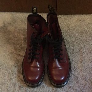Dark red Dr. Marten lace up boot - US 6
